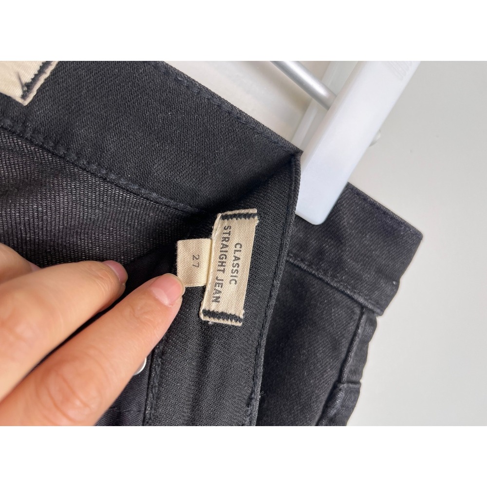 Madewell‎ Classic Straight Jean High Rise Faded Black Denim Size 27 - Picture 4 of 8